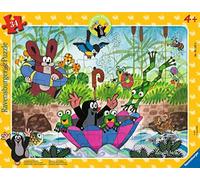 Puzzle per bambini Ravensburger - 05152 Divertimento al bagno con gli amici - puzzle a cornice per bambini dai 4 anni in su, puzzle The Little Mole da 34 pezzi