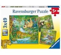 Puzzle per bambini Ravensburger - 05180 Nella giungla - puzzle per bambini dai 5 anni in su, con 3 x 49 pezzi