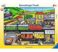 Puzzle per bambini Ravensburger, 05234, viaggio in treno, puzzle con cornice da 30-48 pezzi per bambini dai 4 anni in su