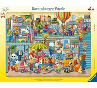 Puzzle per bambini Ravensburger - 05664 Animal Toy Shop - Puzzle con cornice da 30-48 pezzi per bambini dai 4 anni in su