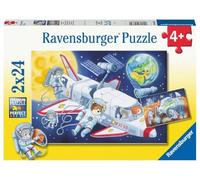 Ravensburger Puzzle per bambini 05665 Viaggio nello Spazio, 2 x 24 pezzi, dai 4 anni