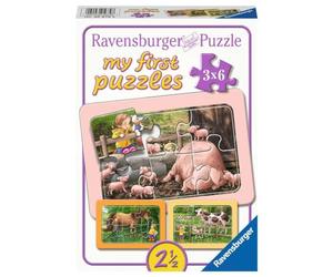 Puzzle per bambini Ravensburger - 05679 Lotta on the farm - Il mio primo puzzle per bambini dai 2,5 anni in su, con 3x6 pezzi