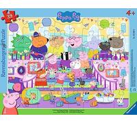 Puzzle per bambini Ravensburger 05699 - festa di famiglia con Peppa e amici - Puzzle con cornice Peppa Pig da 39 pezzi per bambini dai 4 anni in su