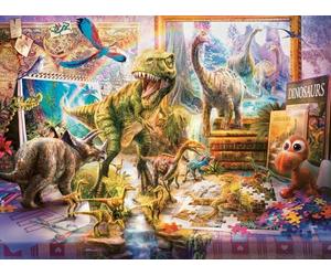 Puzzle per bambini Ravensburger - 12000863 dinosauri nella stanza dei bambini - Puzzle XXL da 100 pezzi per bambini dai 6 anni in su