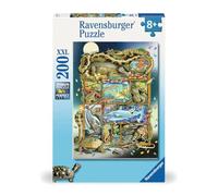 Ravensburger 12000866 Rettili sullo scaffale - 200 Pezzi XXL Puzzle per Bambini dagli 8 Anni