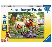 Puzzle per bambini Ravensburger - 12904 cavalli selvaggi sul fiume - puzzle a cavallo per bambini dai 9 anni in su, con 300 pezzi in formato XXL