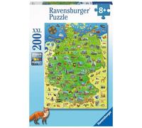 Puzzle per bambini Ravensburger, mappa colorata della Germania, puzzle da 200 pezzi per bambini dagli 8 anni in su