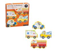 Petit Collage PTC333 Rescue Vehicles Beginner Puzzle Jigsaw, Multi