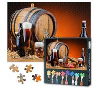 Puzzle per birra, 1000 pezzi, per adulti, birra e cibo, 1000 pezzi, per adulti, opera d'arte per la casa, ideale per il gioco della famiglia, 50 cm x 70 cm