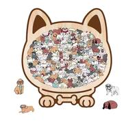 Puzzle per cani - 115 pezzi gioco educativo nei colori Morandi - Puzzle in legno, per famiglie e bambini adulti