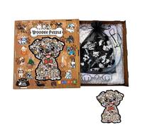 Puzzle per cani a forma di animale, 160 pezzi, divertente e stimolante, puzzle in legno a forma di animale, per adulti, bambini, amanti del puzzle, per casa, famiglia, amici e al
