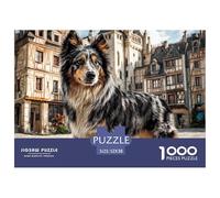 Puzzle per cani da compagnia per adulti dai 14 ai 99 anni: gioco educativo per cani di Old Buildings, per decorazioni e regali per la casa, 52x38 cm/1000 pezzi