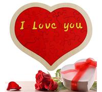 Puzzle per costruire il cuore,per costruire il cuore,Ti amo Puzzle in a forma di | Decorazioni romantiche Anniversario Regali di San per donne Uomini Adulti Bambini Coppie