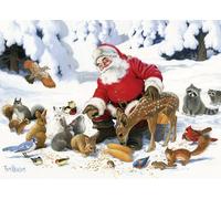 Puzzle per famiglie COBBLE HILL Babbo Natale con amici animali 350 pezzi