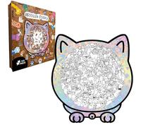 Puzzle per gatti, decorazione creativa con cornice portafoto | 135 pezzi puzzle in legno per adulti con scatola di immagazzinaggio | Per gli amanti degli animali da giocare come decorazione per