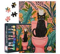 Puzzle per gatti neri - 1000 pezzi puzzle per adulti, divertenti animali a tema difficile puzzle impegnativo (27.5 "x19.7), regalo di serata di famiglia e decorazioni per la casa (serie botanica)
