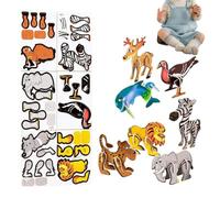 Puzzle per - Gioco Educativo a Forma di Animali in 3D,Puzzle 3D Animali in Legno - per, Idee Regalo Compleanno Scuola Casa