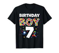 Puzzle per Il 7° Compleanno Ragazzo consapevolezza autismo Pezzo Maglietta