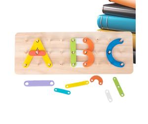 Puzzle per impilare i numeri, colori assortiti in legno, set educativo con diverse forme, parti sicure e lisce con di allineamento a penna, giocattolo manuale