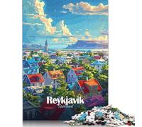 Puzzle per la città di Reykjavik, 1000 pezzi, puzzle di carta per adulti e famiglie, 38x26 cm/1000 pezzi