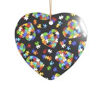 Puzzle per la consapevolezza dell'autismo, con stampa a forma di cuore, idea regalo per addio al nubilato e per la festa di Natale, un regalo di nozze unico