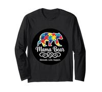 Puzzle per la consapevolezza dell'autismo, Mamma Orso sostenitore, Supporto per Amore Maglia a Manica