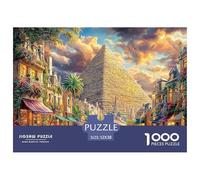 Puzzle Per La Famiglia «Piramidi d'Egitto» 1000 Pezzi - Gioco Di Intelligenza E Abilità in Cartone Riciclato, Per Una Sfida Condivisa 52x38cm/1000pcs