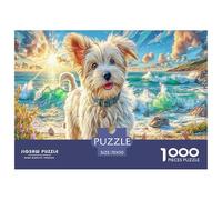 Puzzle Per La Famiglia «West Highland White Terrier» 1000 Pezzi - Gioco Di Intelligenza E Abilità in Cartone Riciclato, Per Una Sfida Condivisa 70x50cm/1000pcs