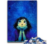 Puzzle per ragazze adolescenti che guardano il cielo, gioco stimolante, tutta la famiglia, 26x38cm