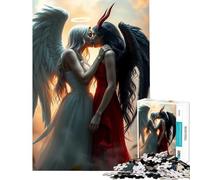 Puzzle per ragazzi 1000 Angeli e Demoni Bacio per gioco educativo Sfida Giocattolo Giochi per la famiglia Corsa di velocità manuale Regalo di compleanno (Dimensioni 38x26cm)