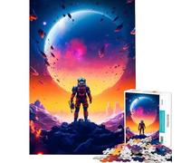 Puzzle per ragazzi 1000 Avventure Spaziali Puzzle Colorato 1000 Giocattolo Decorazione da Parete Un'Opera d'Arte Regali di Natale Compleanno (38x52cm)