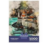 Puzzle Per Ragazzi 1000 Budapest in Watercolor Puzzle Per Adulti Gioco Rompicapo Perfetto Per Decorare E Fare Regali A Tutta La Famiglia 70x50cm/1000pcs