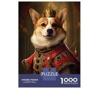 Puzzle Per Ragazzi 1000 Corgi The King Puzzle Per Adulti Gioco Rompicapo Perfetto Per Decorare E Fare Regali A Tutta La Famiglia 38x26cm/1000pcs