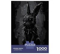 Puzzle Per Ragazzi 1000 Dark Spiked Gothic Rabbit Puzzle Giochi Divertenti Decorazione Perfetta Offerta Come Regalo Per Tutta La Famiglia 52x38cm/1000pcs