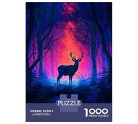 Puzzle Per Ragazzi 1000 Deer in The Mystical Fores Puzzle Per Adulti Gioco Rompicapo Perfetto Per Decorare E Fare Regali A Tutta La Famiglia 70x50cm/1000pcs