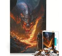 Puzzle per ragazzi 1000 Drago e Cavaliere, Gioco Impossibile, Attività per la Famiglia, Ideale come Regalo per Tutta la Famiglia 50x75cm