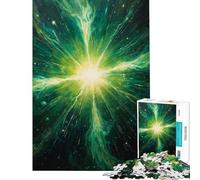 Puzzle per ragazzi 1000 Esplosione Cosmica - Supernova Verde Opera d'arte spaziale per compleanno Natale Migliora la memoria Giocattolo antistress Adatto dai 14 anni in su (50x75cm)