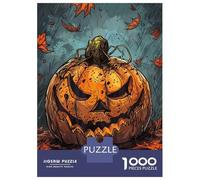 Puzzle Per Ragazzi 1000 Evil Pumpkin Illustration Puzzle Giochi Divertenti Decorazione Perfetta Offerta Come Regalo Per Tutta La Famiglia 38x26cm/1000pcs