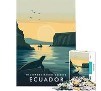 Puzzle per ragazzi 1000 Galapagos Riserva Marina Ecuador Gioco avvincente per coltivare la pazienza Gioco rompicapo Difficile Regalo di compleanno (Dimensioni 38x26cm)