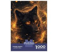 Puzzle Per Ragazzi 1000 Golden Wolf Mystique Puzzle Giochi Divertenti Decorazione Perfetta Offerta Come Regalo Per Tutta La Famiglia 70x50cm/1000pcs