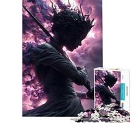 Puzzle per ragazzi 1000 Guerriera con spada e corona Gioco avvincente per coltivare la pazienza Gioco rompicapo Difficile Regalo di compleanno (Dimensioni 75x50cm)