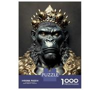 Puzzle Per Ragazzi 1000 King Gorilla Art Deco Puzzle Giochi Divertenti Decorazione Perfetta Offerta Come Regalo Per Tutta La Famiglia 70x50cm/1000pcs