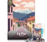 Puzzle per ragazzi 1000 La Paz,Bolivia Poster di viaggio Taglio preciso Gioco Rompicapo Regalo Gioco rilassante Regalo di Natale Arte (50x75cm)