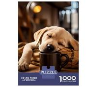 Puzzle Per Ragazzi 1000 Labrador Retriever Coffee Puzzle Per Adulti Gioco Rompicapo Perfetto Per Decorare E Fare Regali A Tutta La Famiglia 70x50cm/1000pcs