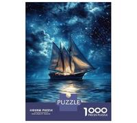 Puzzle Per Ragazzi 1000 Moonlit Sail Voyage -1 Puzzle Giochi Divertenti Decorazione Perfetta Offerta Come Regalo Per Tutta La Famiglia 52x38cm/1000pcs