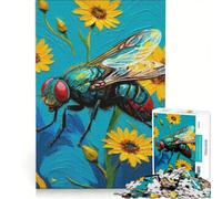 Puzzle per ragazzi 1000 mosche domestiche, gioco per famiglie, attività divertenti da fare a casa, ideale come regalo 50x75cm
