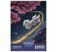 Puzzle Per Ragazzi 1000 Nine-tailed Fox in Starry Night(2) Puzzle Giochi Divertenti Decorazione Perfetta Offerta Come Regalo Per Tutta La Famiglia 70x50cm/1000pcs