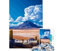 Puzzle per ragazzi 1000 Paesaggio Salar De Uyuni Attività divertenti da fare a casa Corsa di velocità Giochi per famiglie dai 14 anni in su (38x52cm)