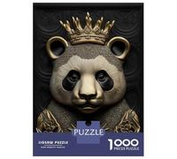 Puzzle Per Ragazzi 1000 Panda Gold Relief Deco Puzzle Giochi Divertenti Decorazione Perfetta Offerta Come Regalo Per Tutta La Famiglia 52x38cm/1000pcs