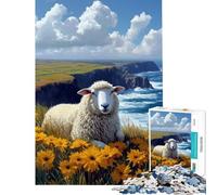 Puzzle per ragazzi 1000 pecore in un campo di fiori Difficile e stimolante Gioco rilassante Adatto a partire dai 14 anni (38x26cm)
